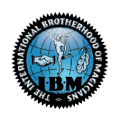 The International Brotherhood of Magicians logo featuring a handshake, a figure performing a magic trick, and the letters "IBM."